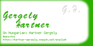 gergely hartner business card